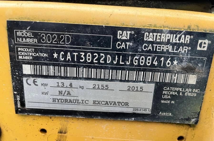 Équipement compact Bobcat 301.8 R1 2022 2t 165h Équipement compact Bobcat 301.8 R1 2022 2t 165h