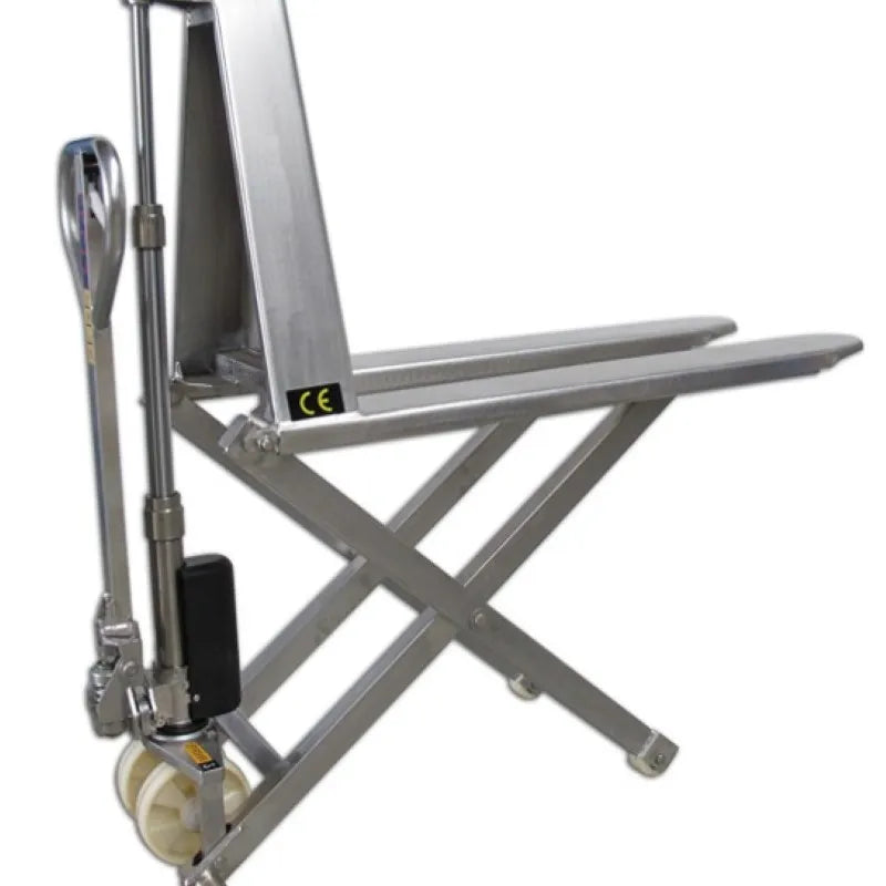 Transpalette à ciseaux en inox QTeck SHW 1000 V – Capacité 1000 kg