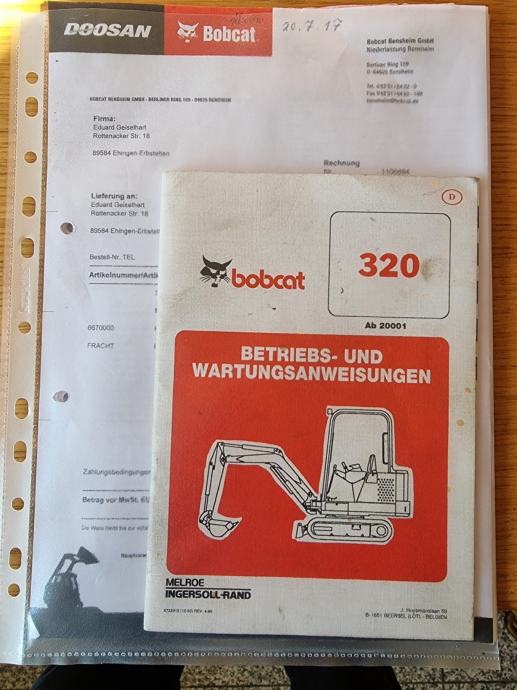 Bobcat 320 – 1997+REMORQUES